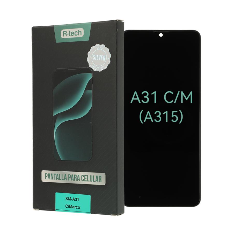 MODULO SAMSUNG A31 A315 C/ MARCO CALIDAD SILVER - R-TECH