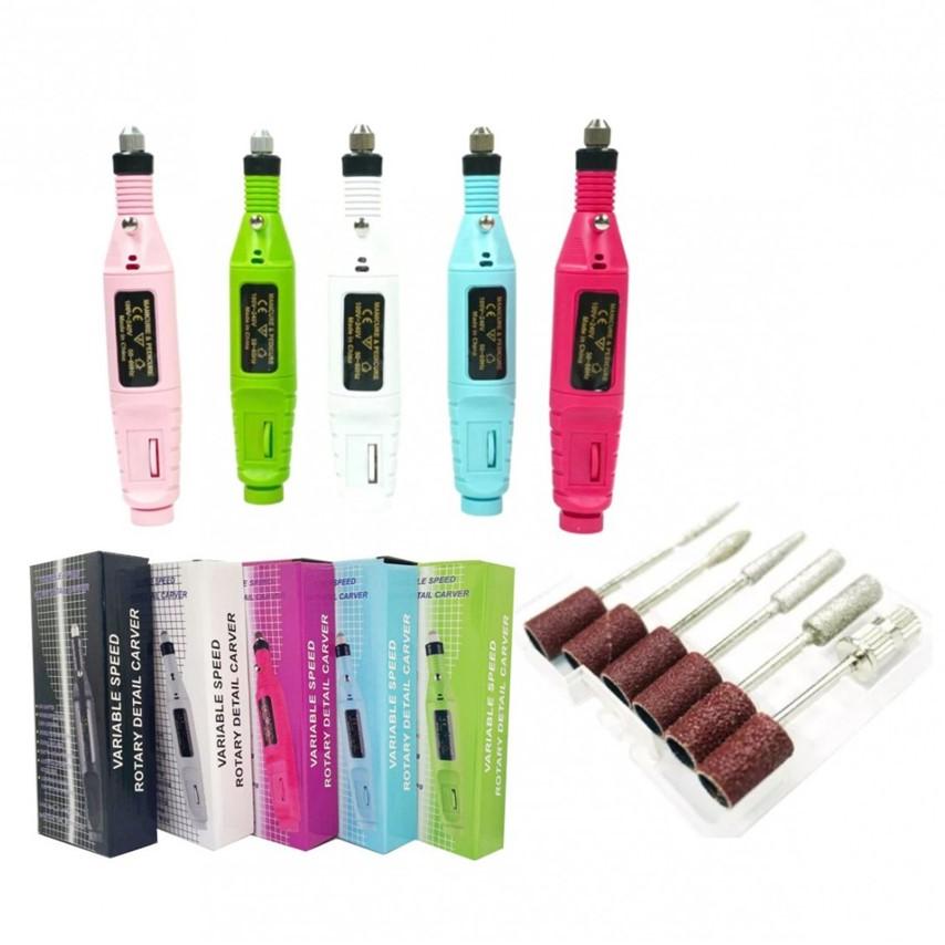 TORNO PARA UÑAS PORTÁTIL ELÉCTRICO 9W CON FUENTE 240V COLORES SURTIDOS